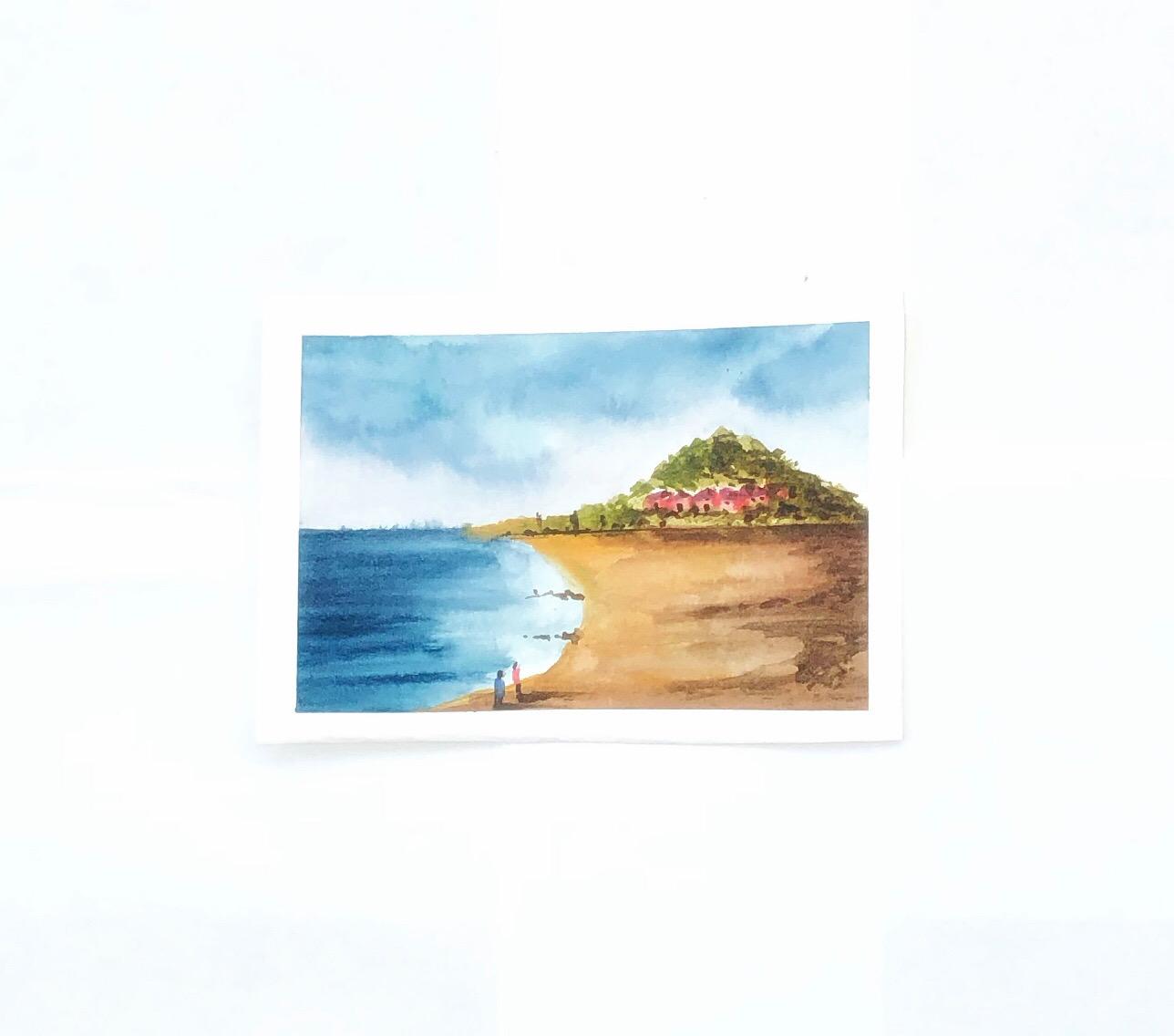 Watercolor seascape - image 1 - student project