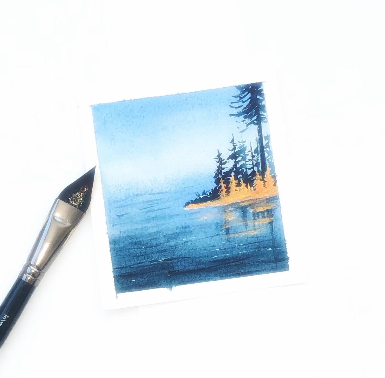 Watercolor landscape - image 1 - student project
