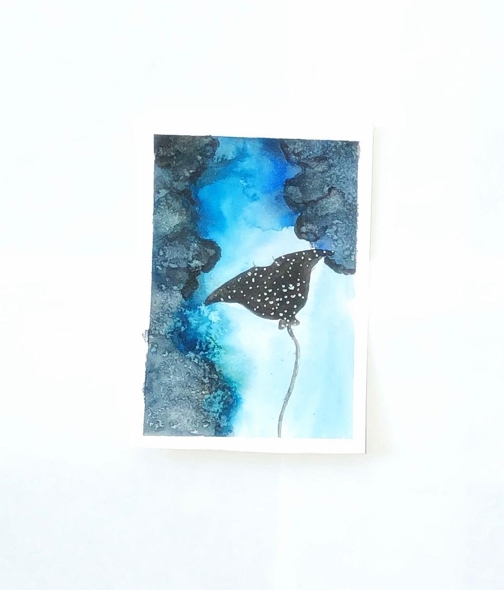 Underwater exploration with watercolor - image 4 - student project