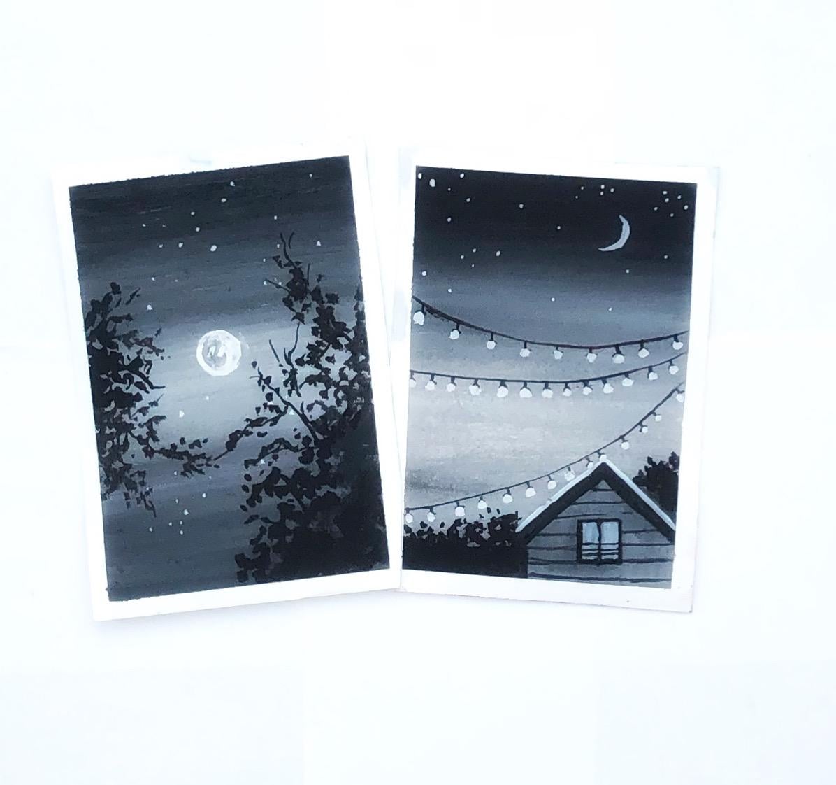 Gouache black and white - image 1 - student project