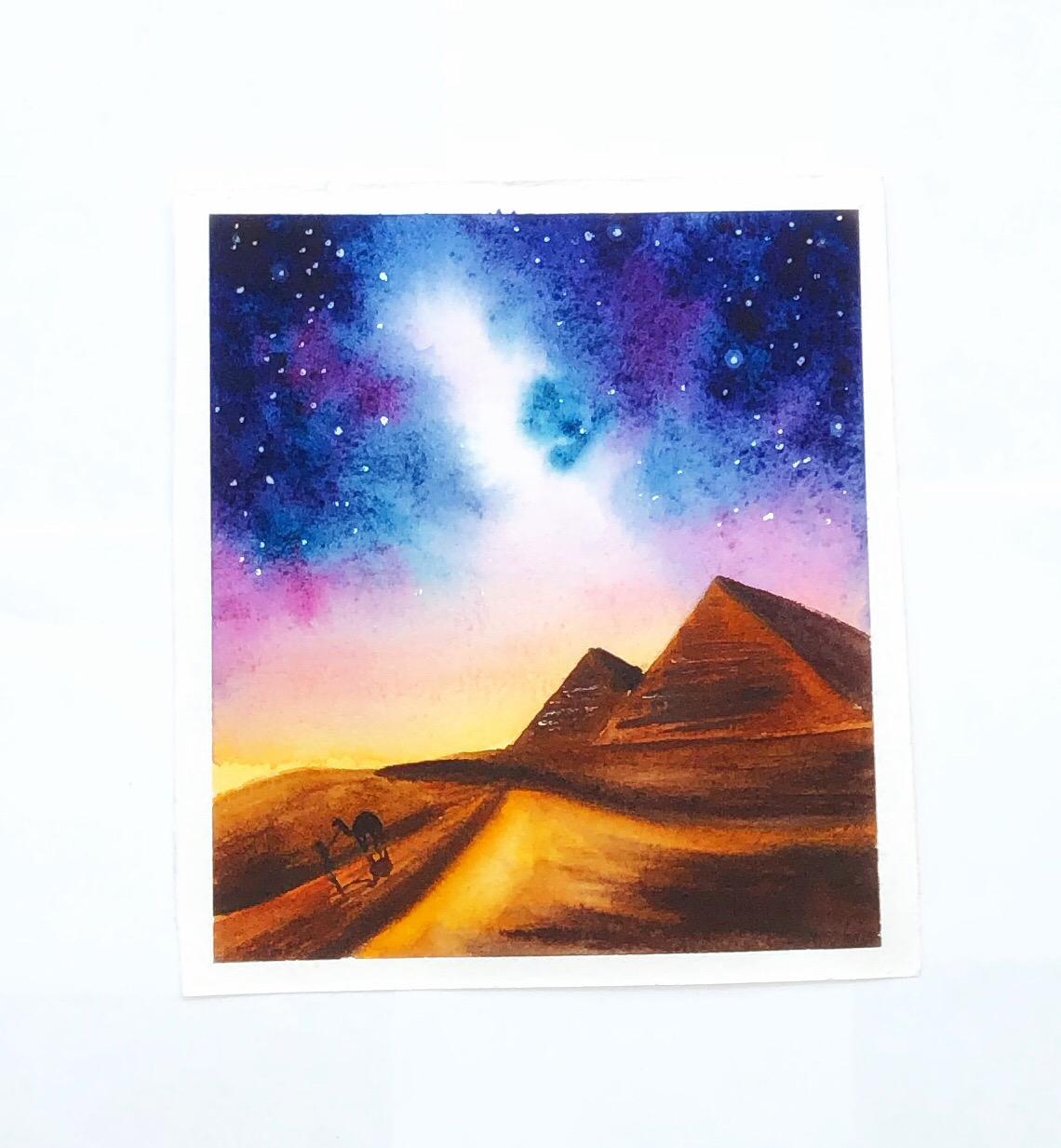 Watercolor desert - image 1 - student project