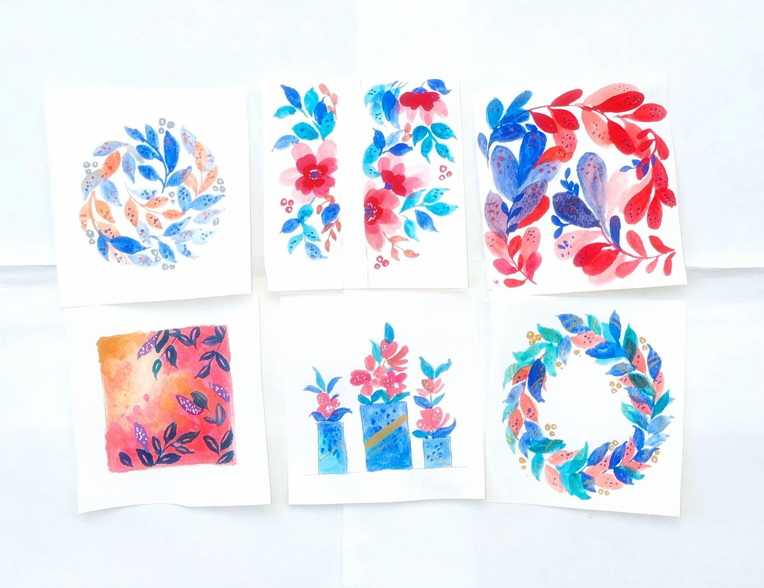 Gouache florals - image 1 - student project