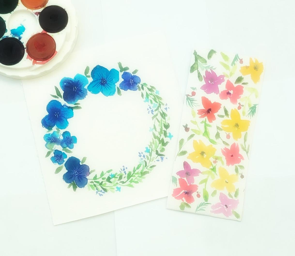 Watercolor florals - image 1 - student project