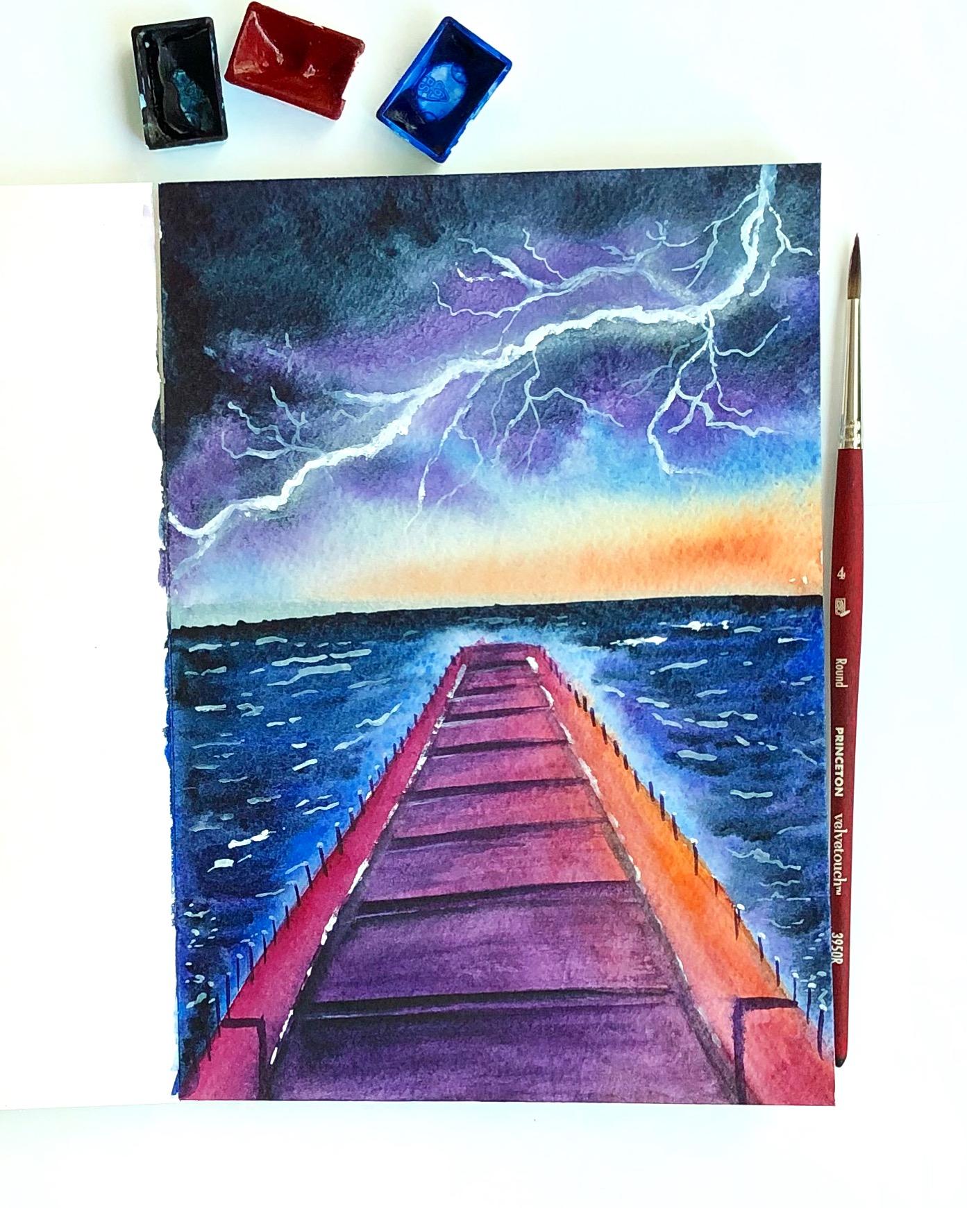 Watercolour Lightning - image 1 - student project