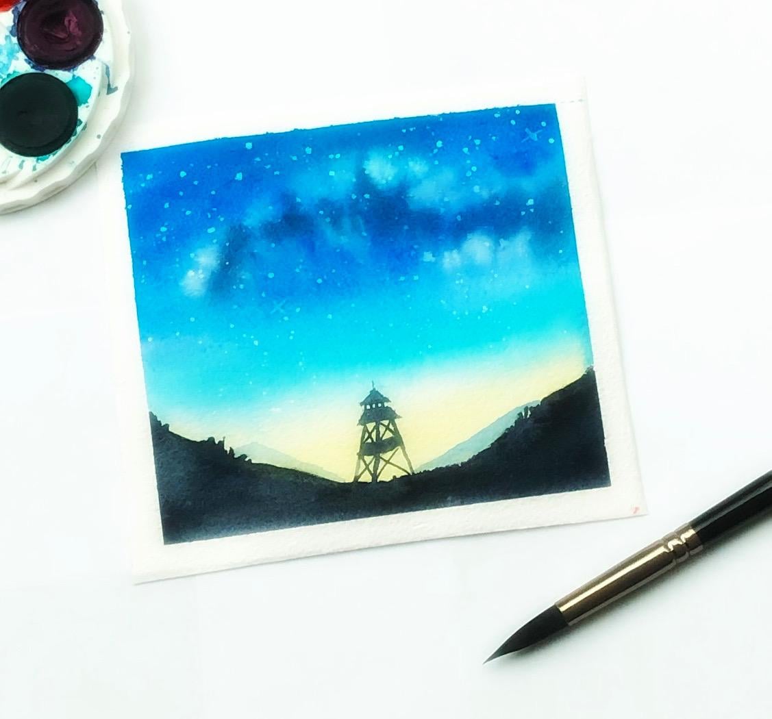 Watercolor Milky Way - image 1 - student project