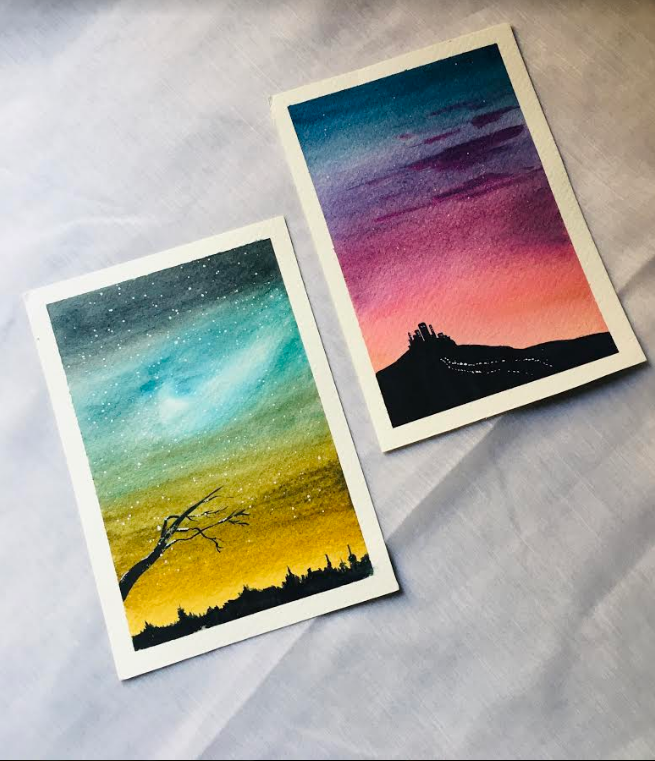 simple watercolor landscapes - image 2 - student project
