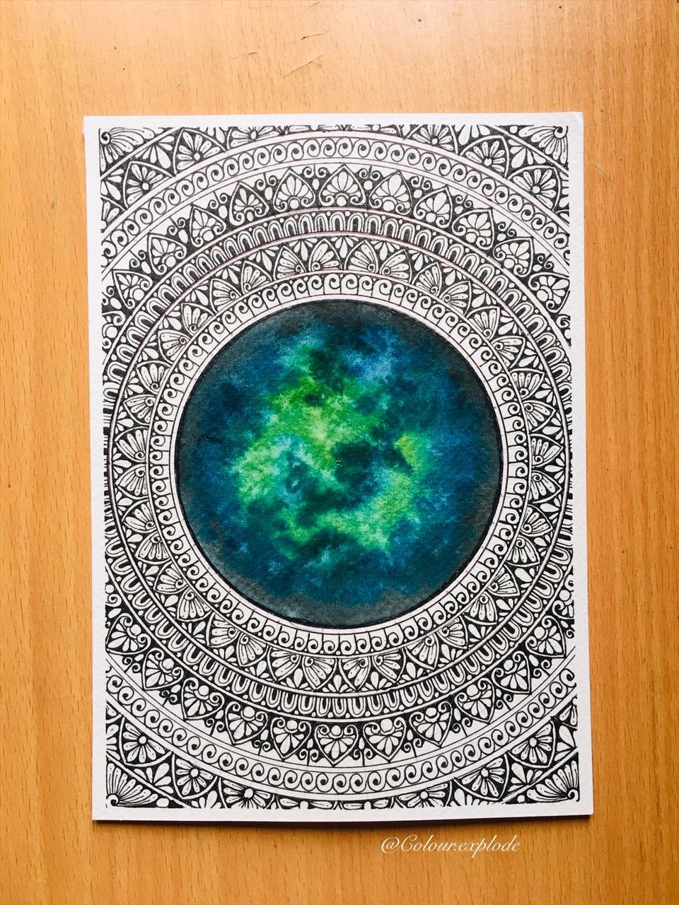 emarald galaxy mandala - image 1 - student project