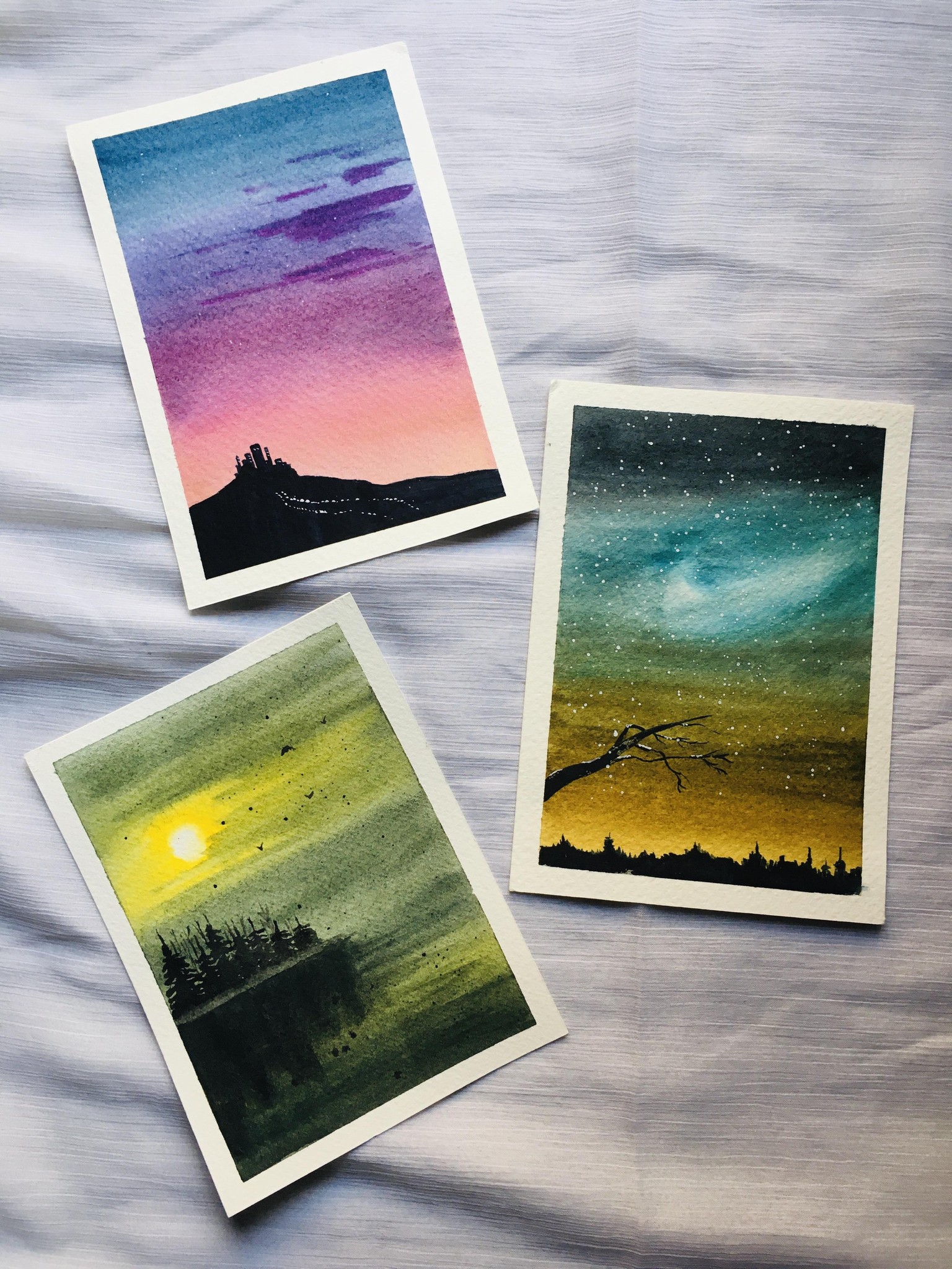 simple watercolor landscapes - image 1 - student project