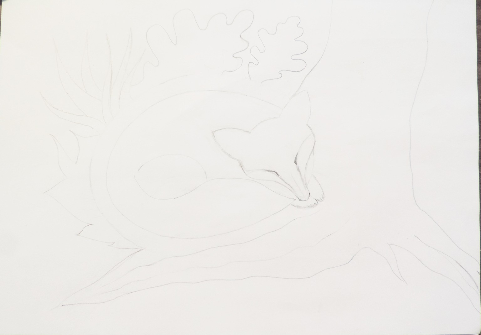 Foxes from illustration to Lino Print - image 2 - student project
