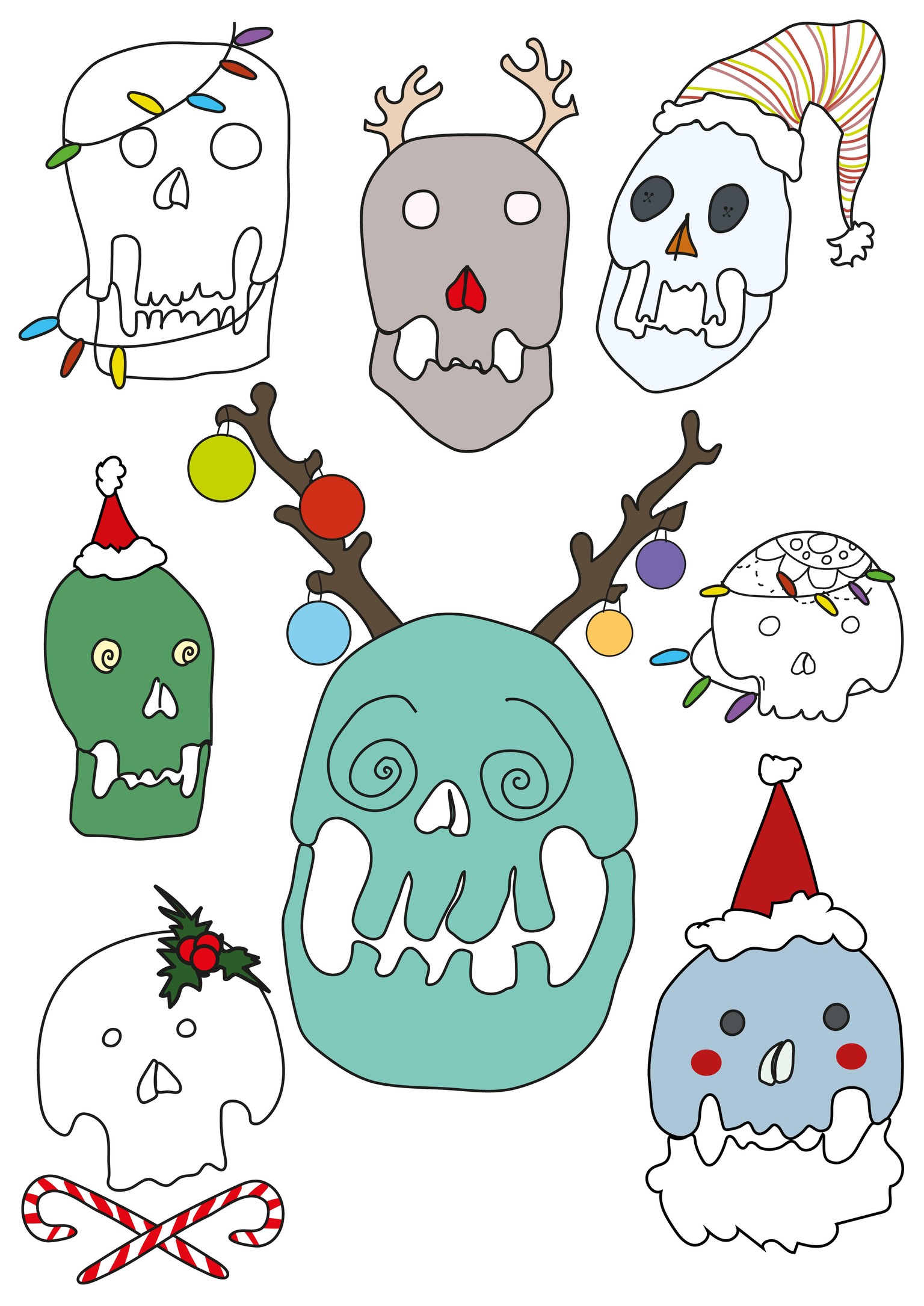 Christmas skulls - image 1 - student project