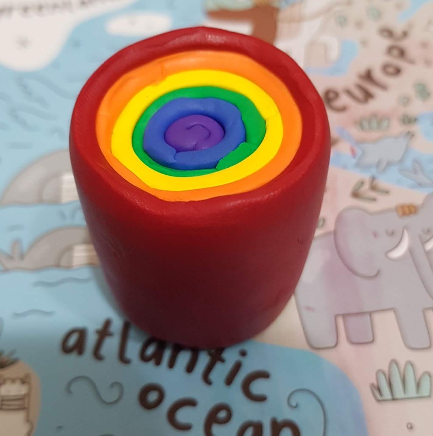 Rainbow beads and crochet hook - image 1 - student project