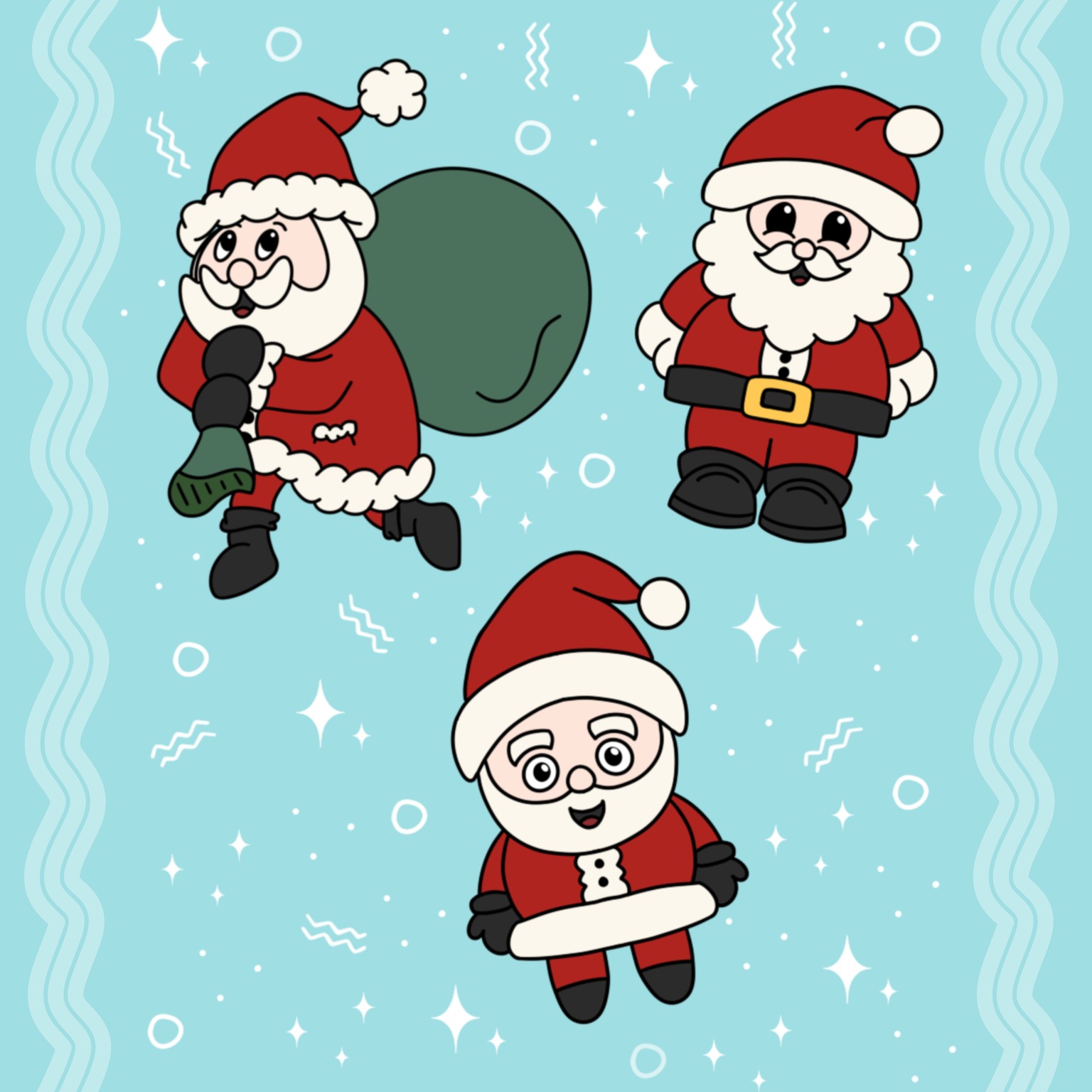 Three Little Santas! - image 1 - student project