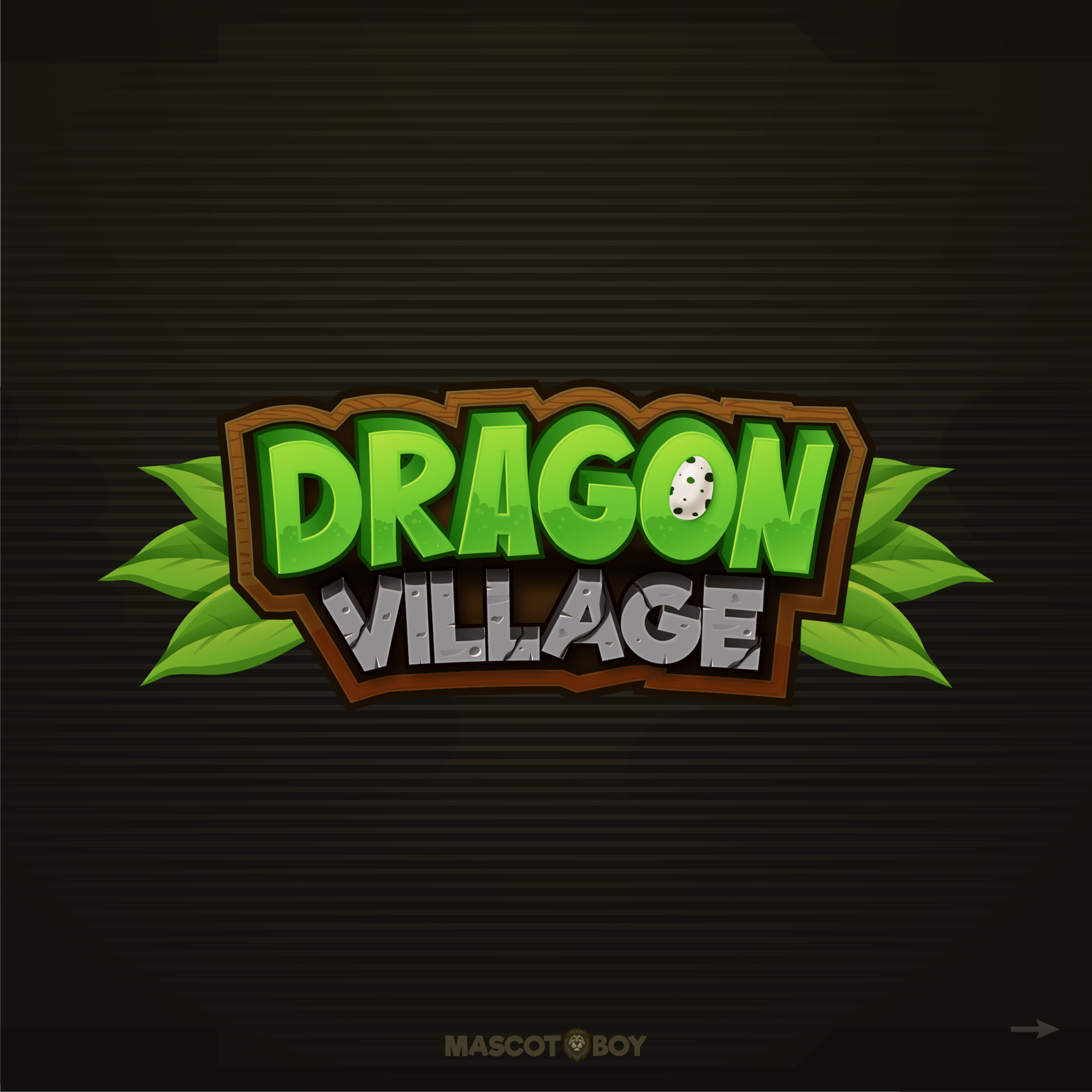 Dragon village 3D text logo - image 2 - student project