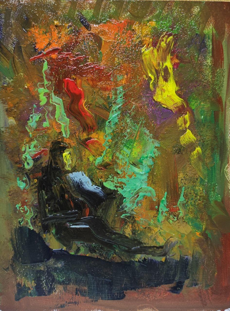 Abstract painting in Oils - image 1 - student project