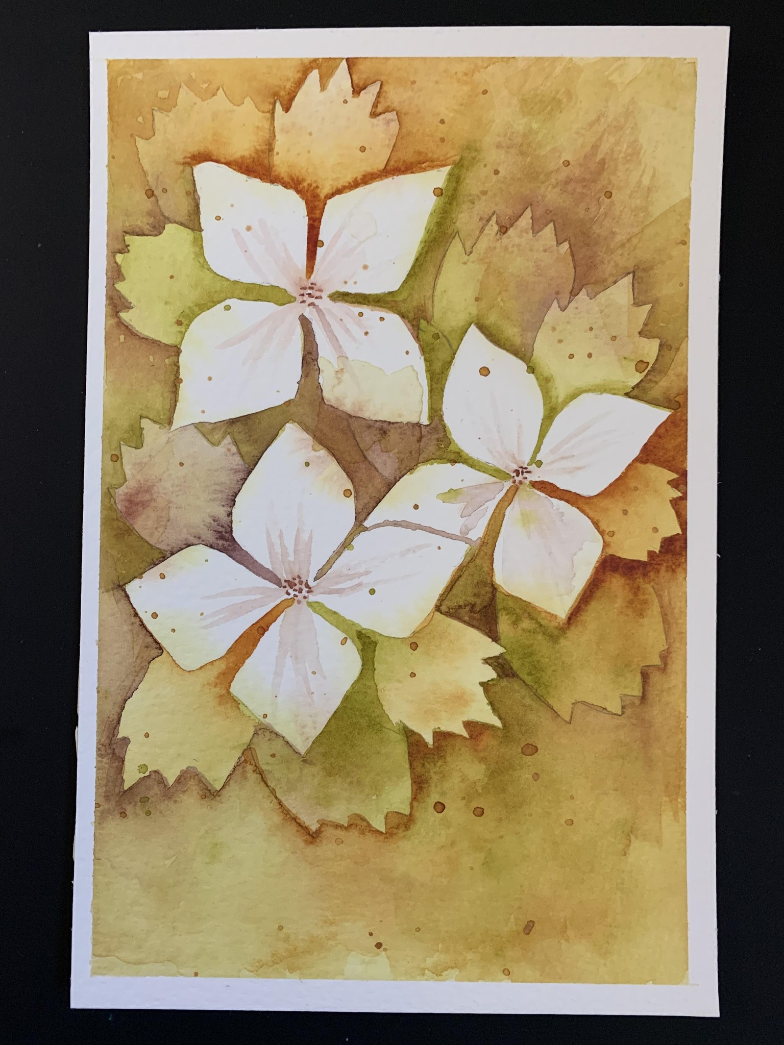 Dreamy watercolor florals in autumn shades - image 1 - student project