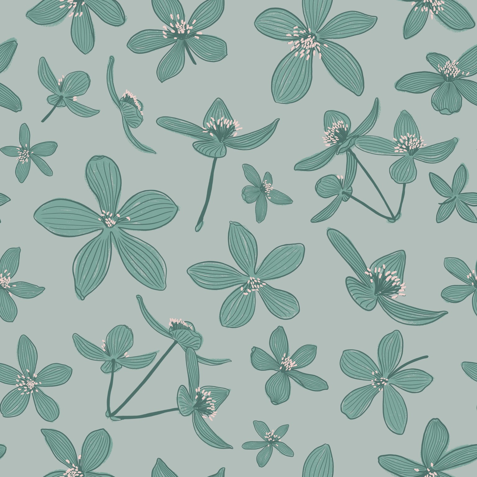Spring Blossom Pattern in Procreate - image 2 - student project