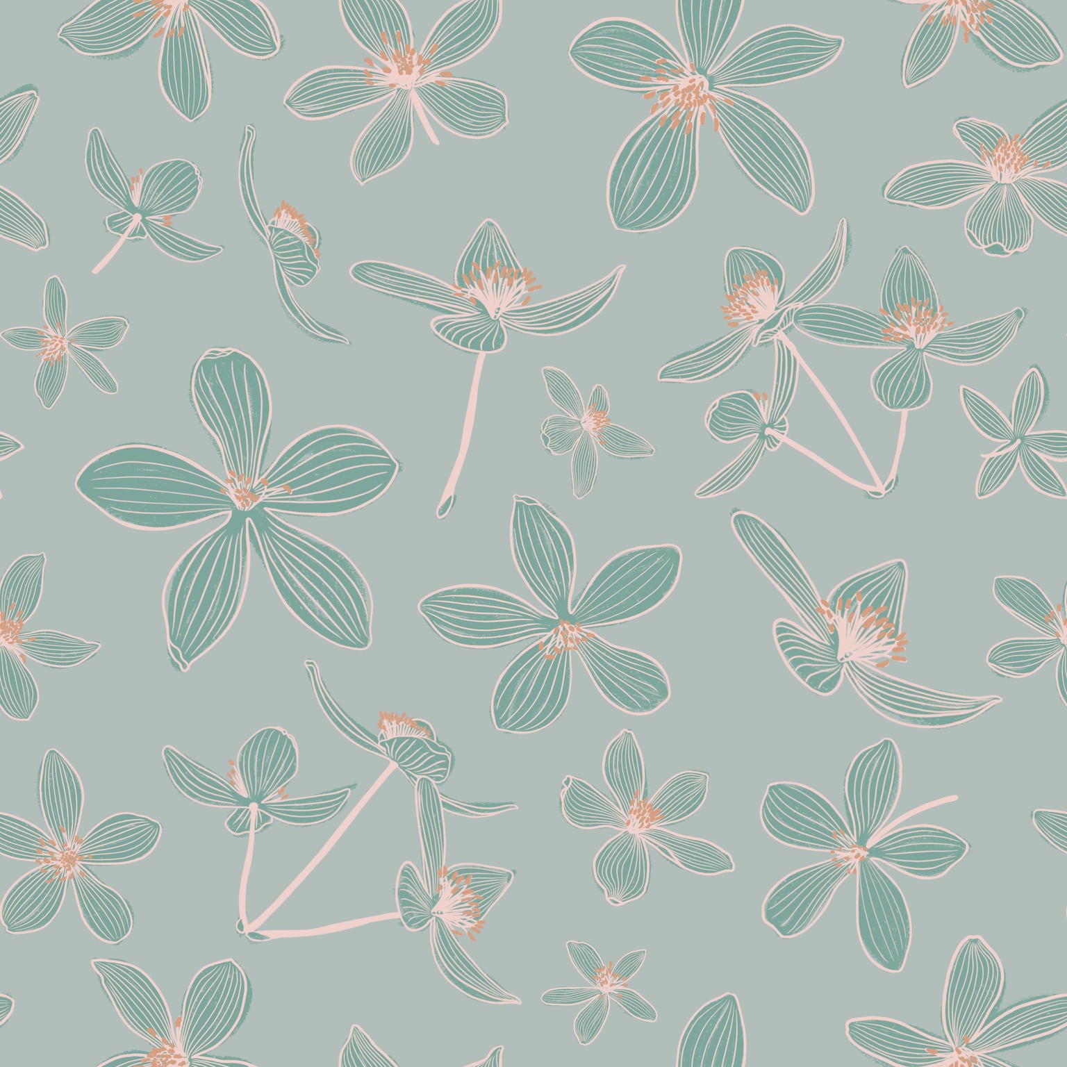 Spring Blossom Pattern in Procreate - image 3 - student project