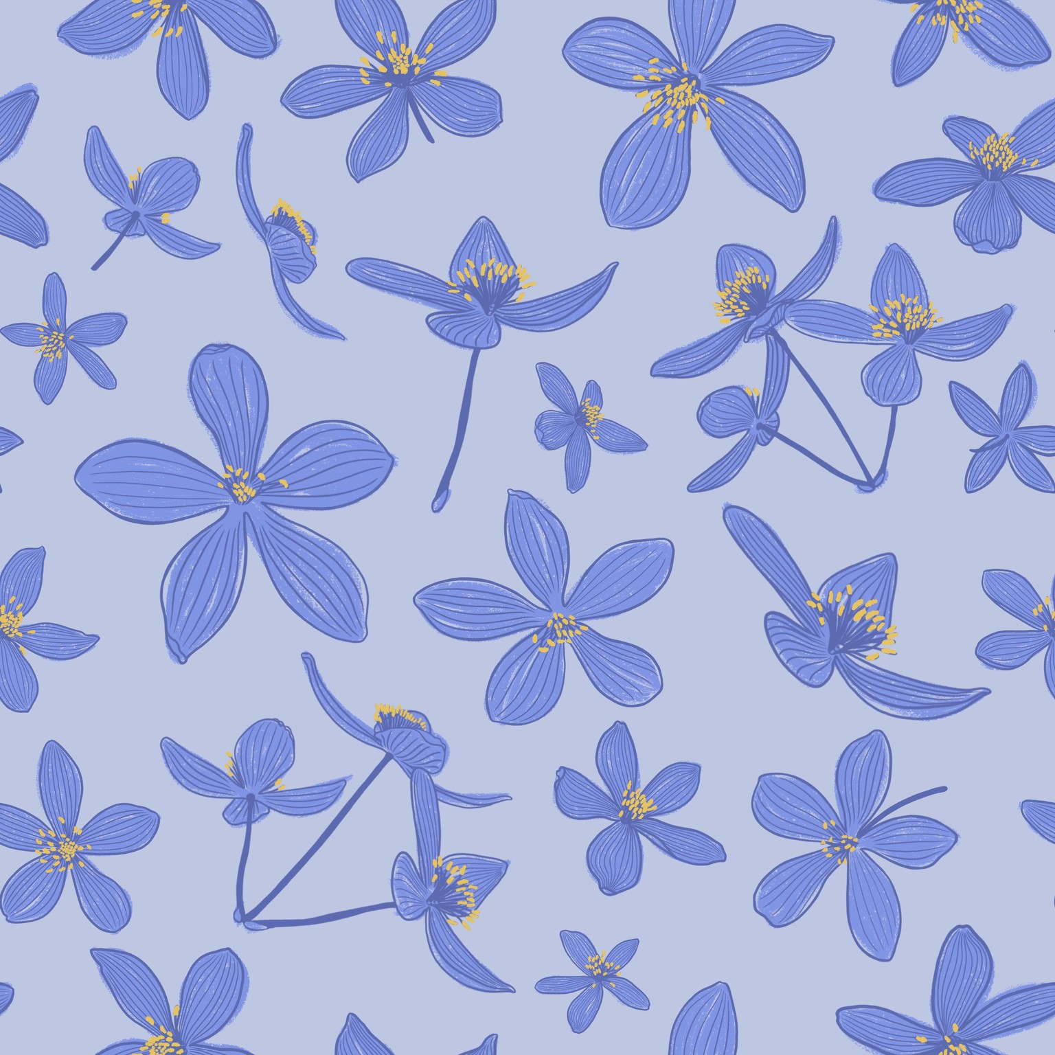 Spring Blossom Pattern in Procreate - image 4 - student project