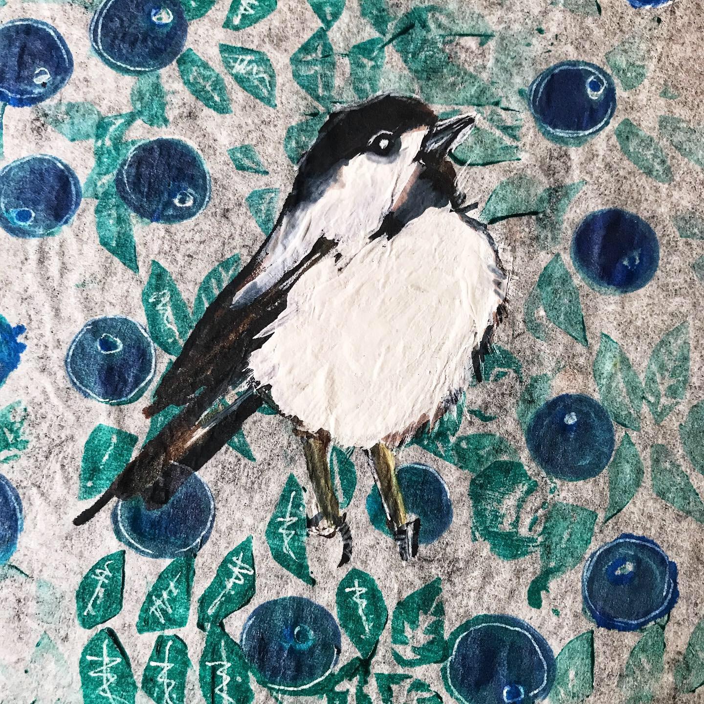 Bird stamps on a blueberry roll - image 5 - student project