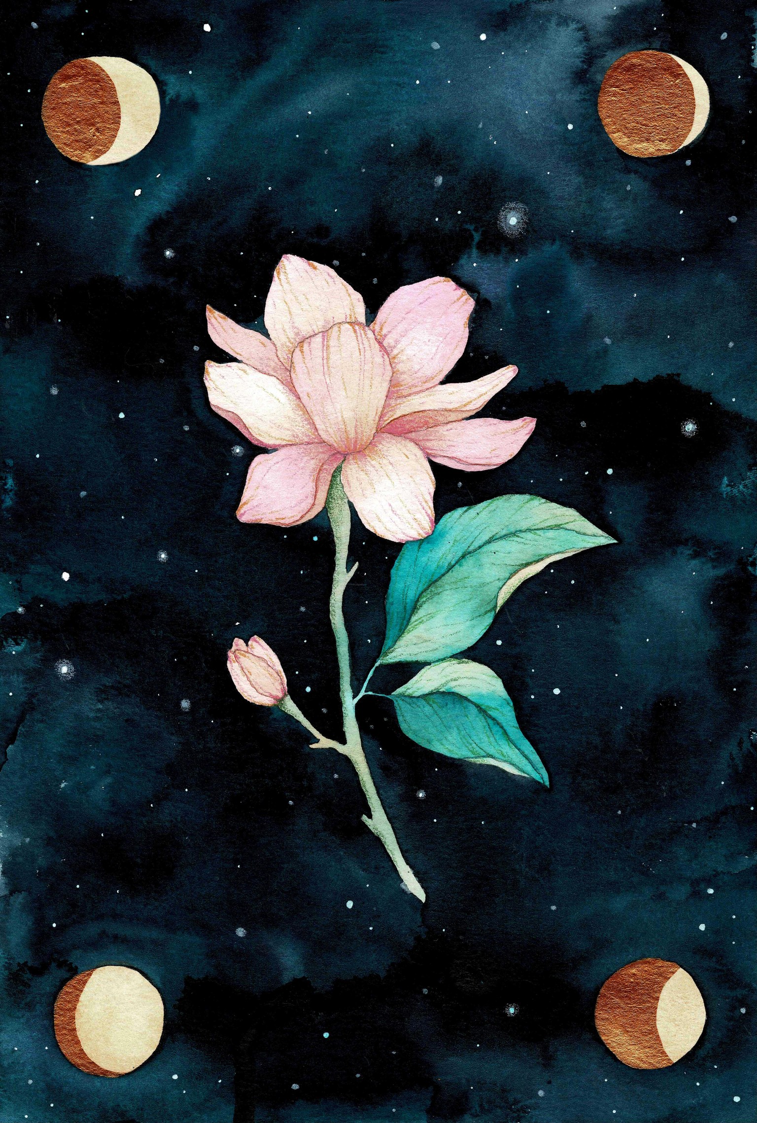Sample Project: Dark watercolor backgrounds - image 3 - student project