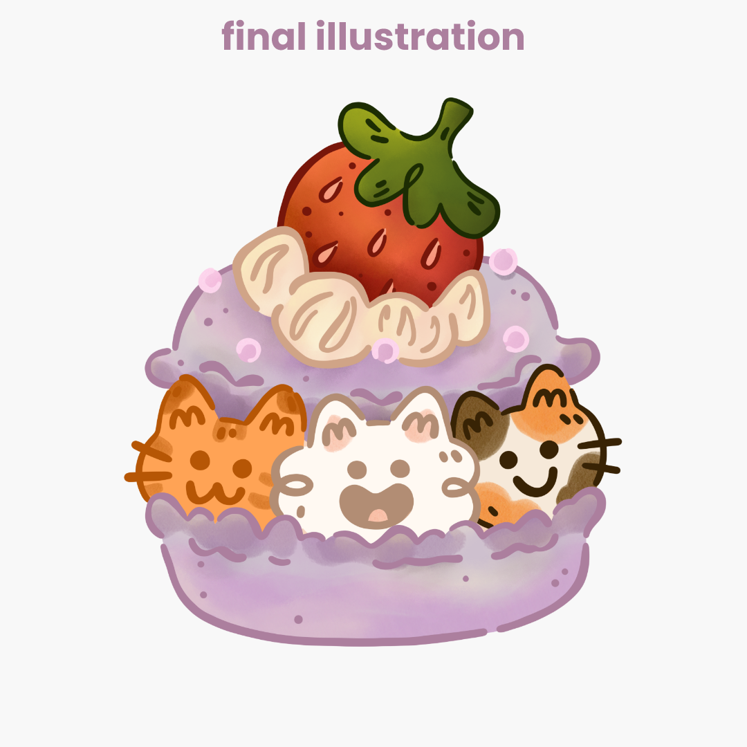 Meowcaron Sticker - image 2 - student project