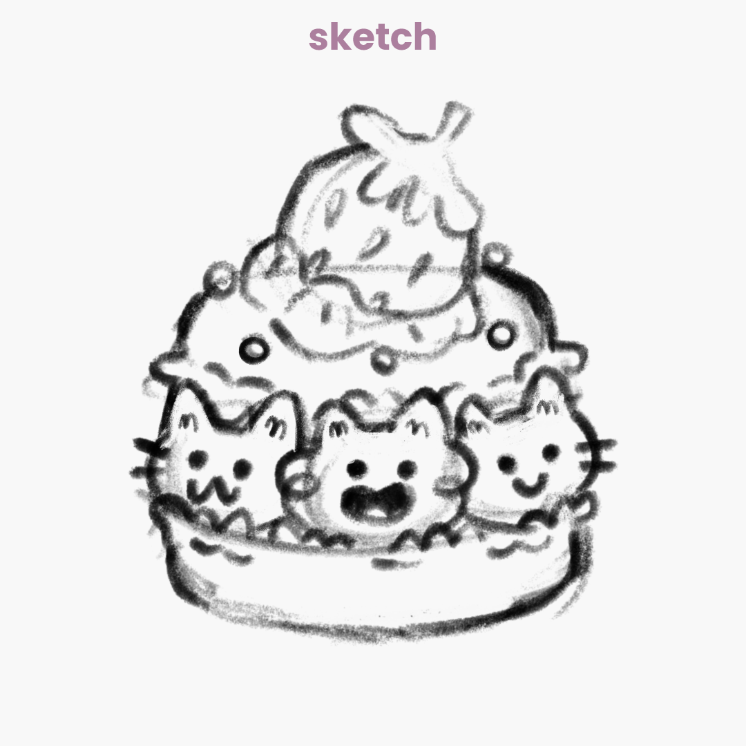 Meowcaron Sticker - image 3 - student project
