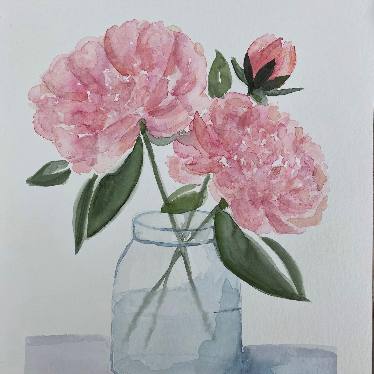 Peonies in a vase - image 1 - student project