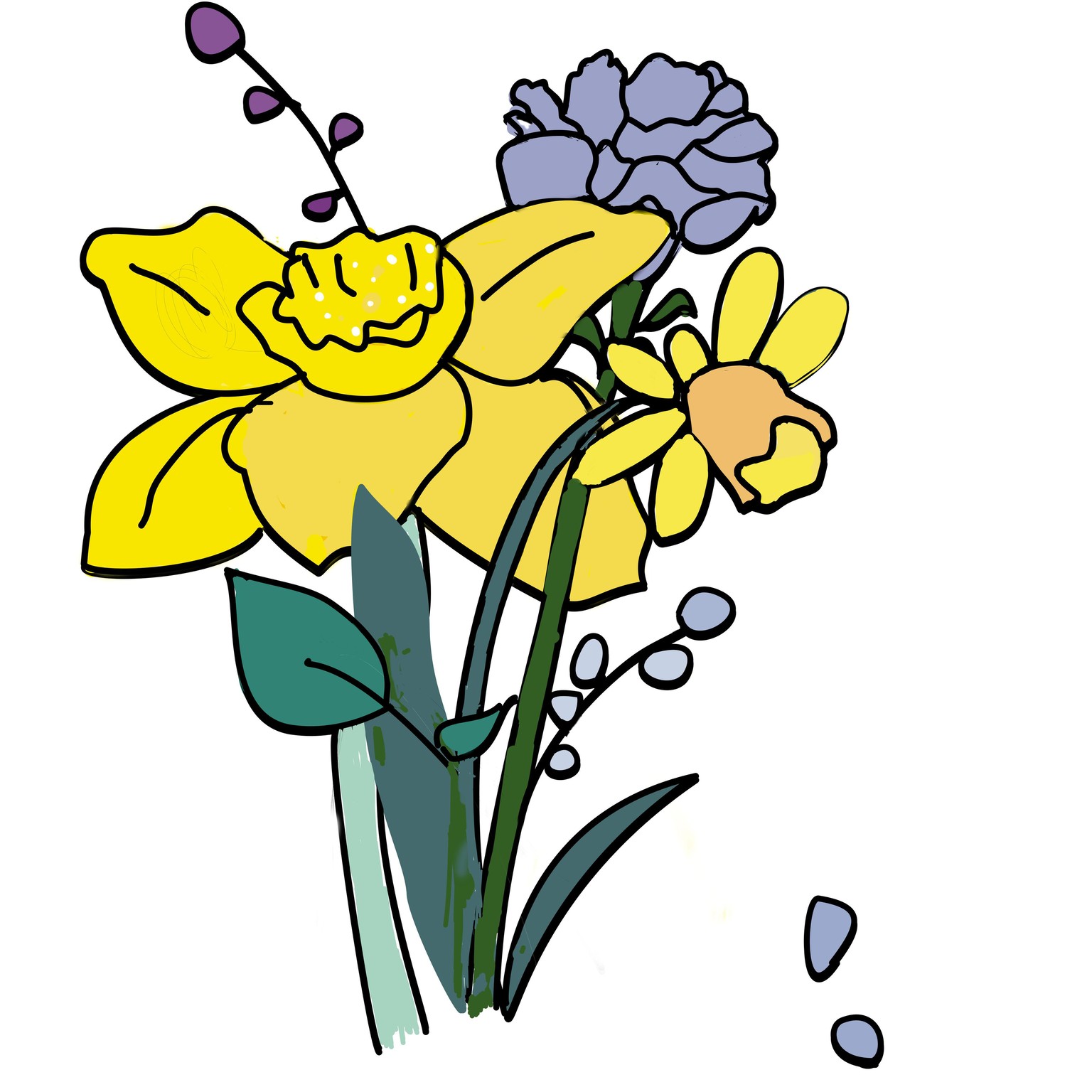 Daffodils and Carnation - image 1 - student project