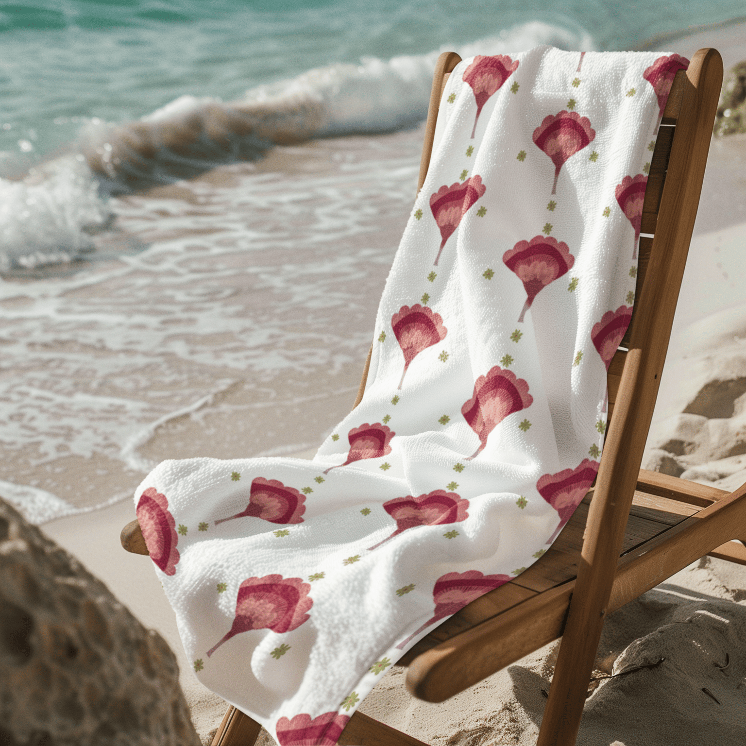 Pink Retro Beach Towel Pattern - image 1 - student project