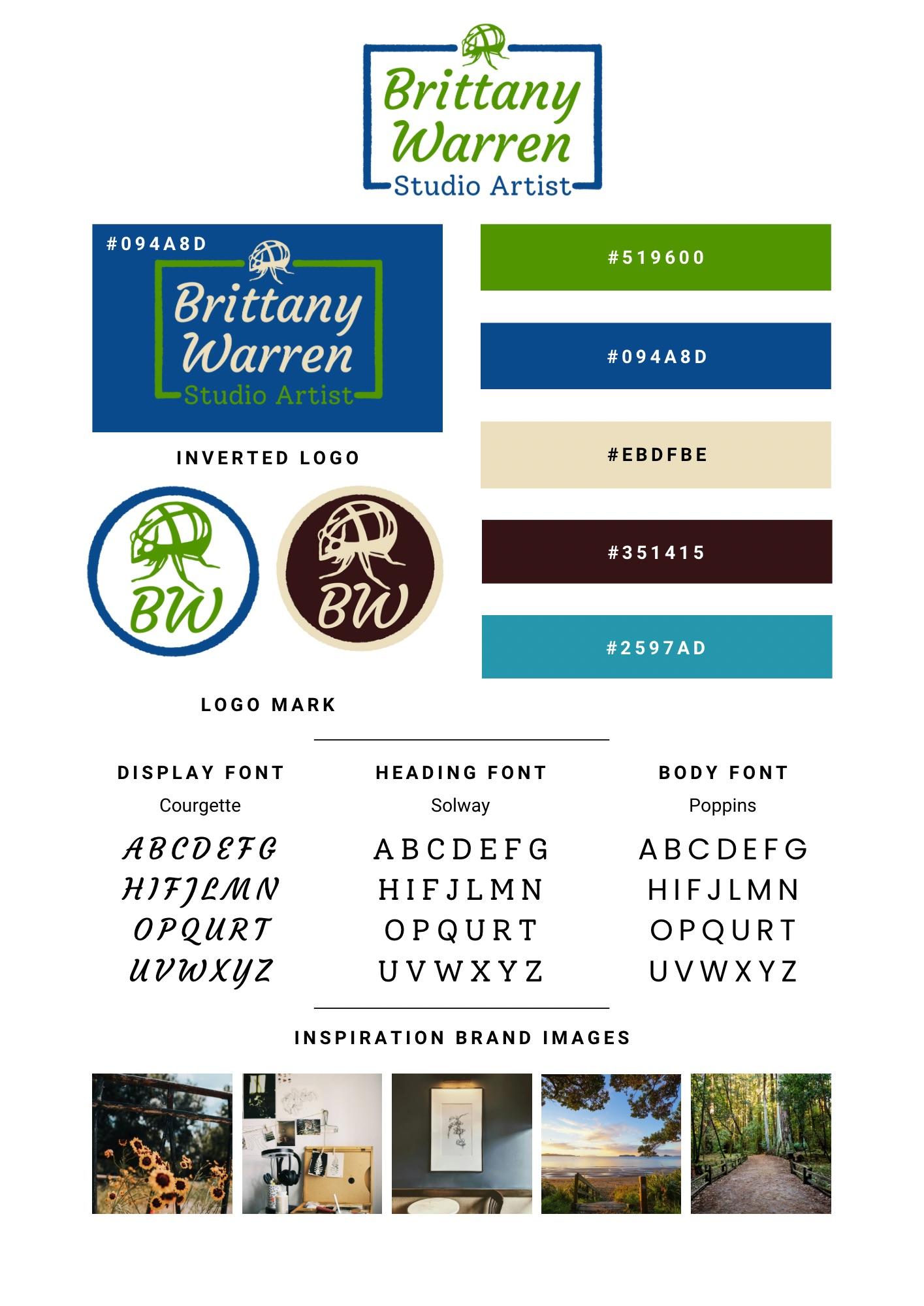 Brand Kit for @brittanymwarren_art - image 1 - student project