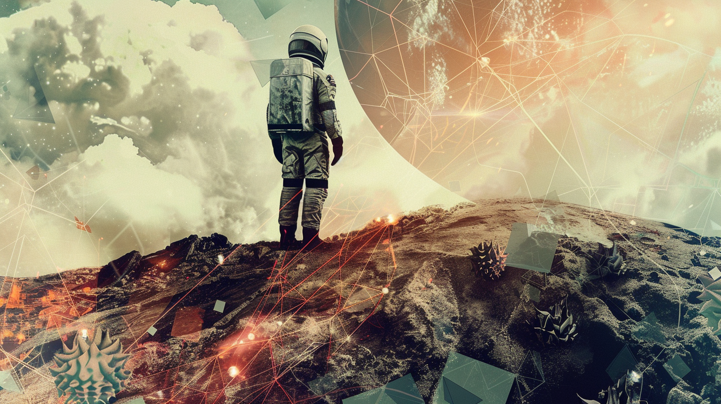 A lone astronaut exploring a distant planet - image 1 - student project