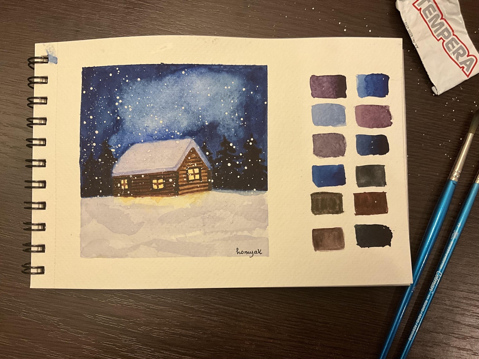 Starry night forest - image 1 - student project