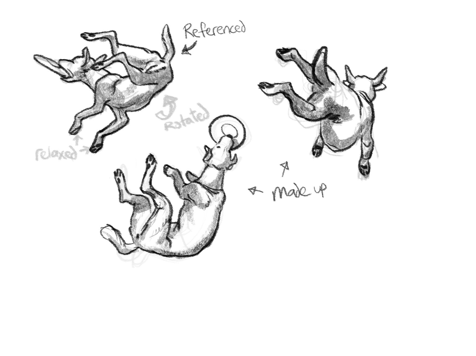 Dogs x3 (1 using reference, the other 2 figured out) - image 3 - student project