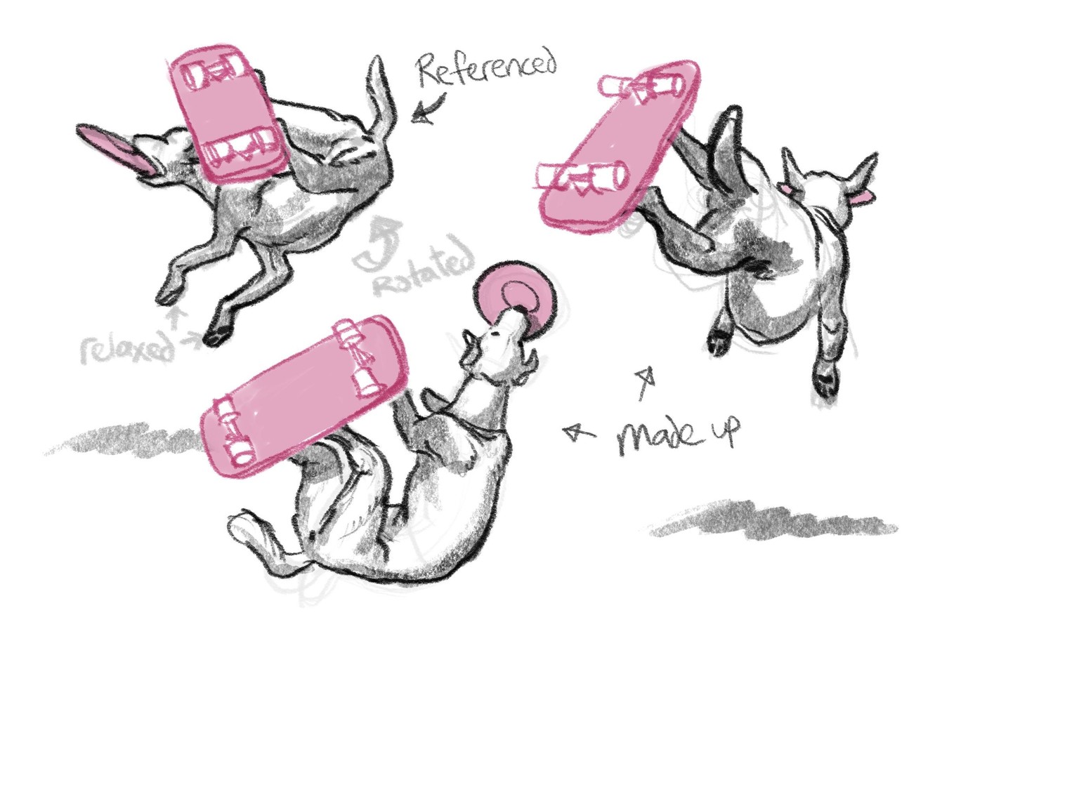 Dogs x3 (1 using reference, the other 2 figured out) - image 4 - student project