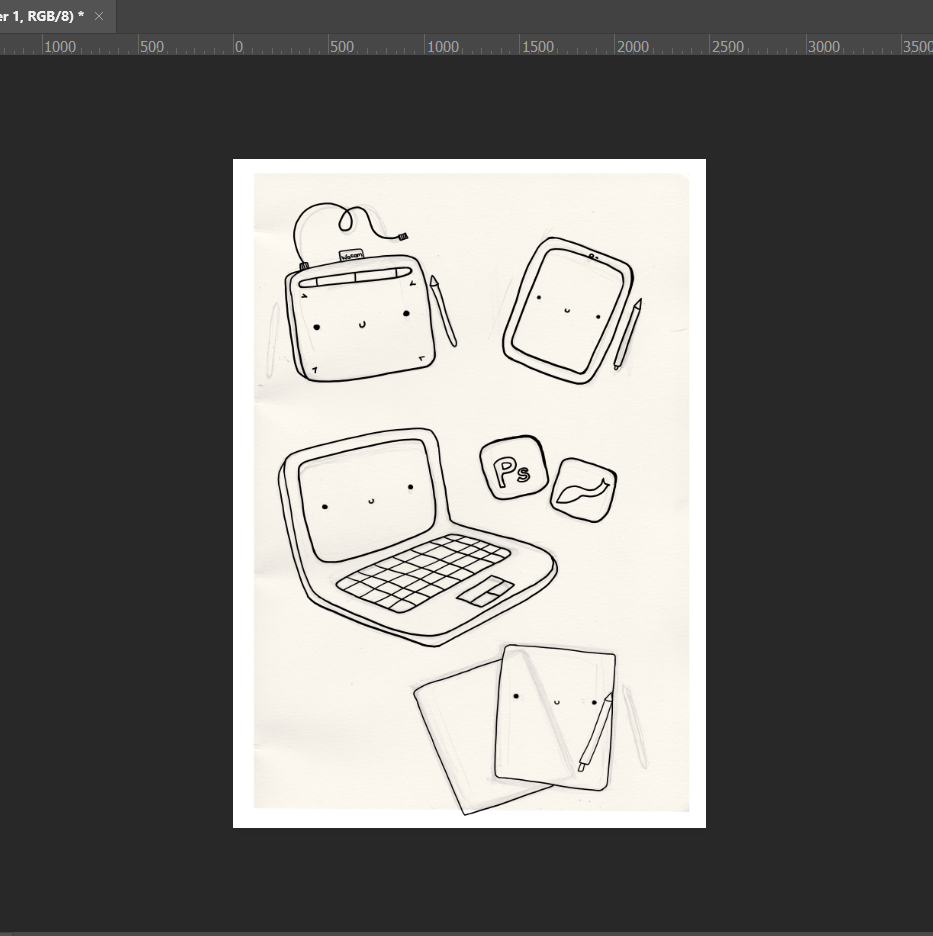 First digital illustration - image 1 - student project