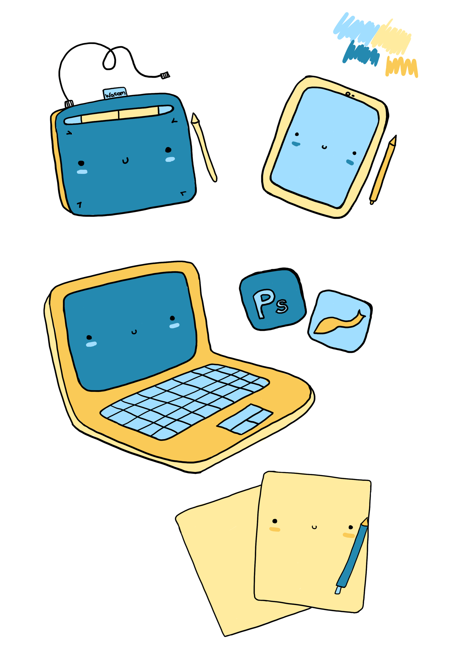 First digital illustration - image 3 - student project