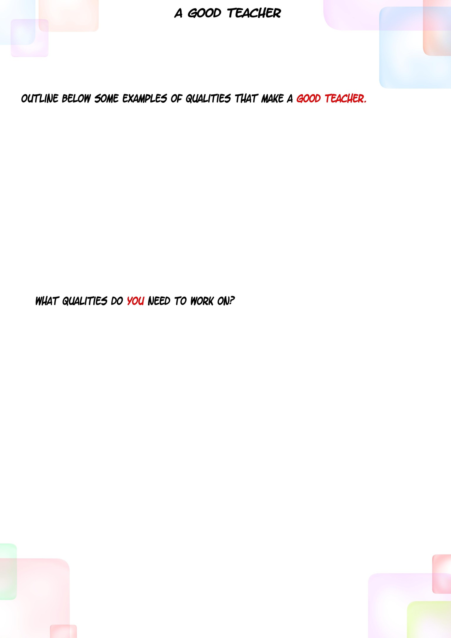 Good Teacher - image 1 - student project
