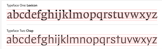 Describing Lexicon and Chap Typefaces - image 1 - student project