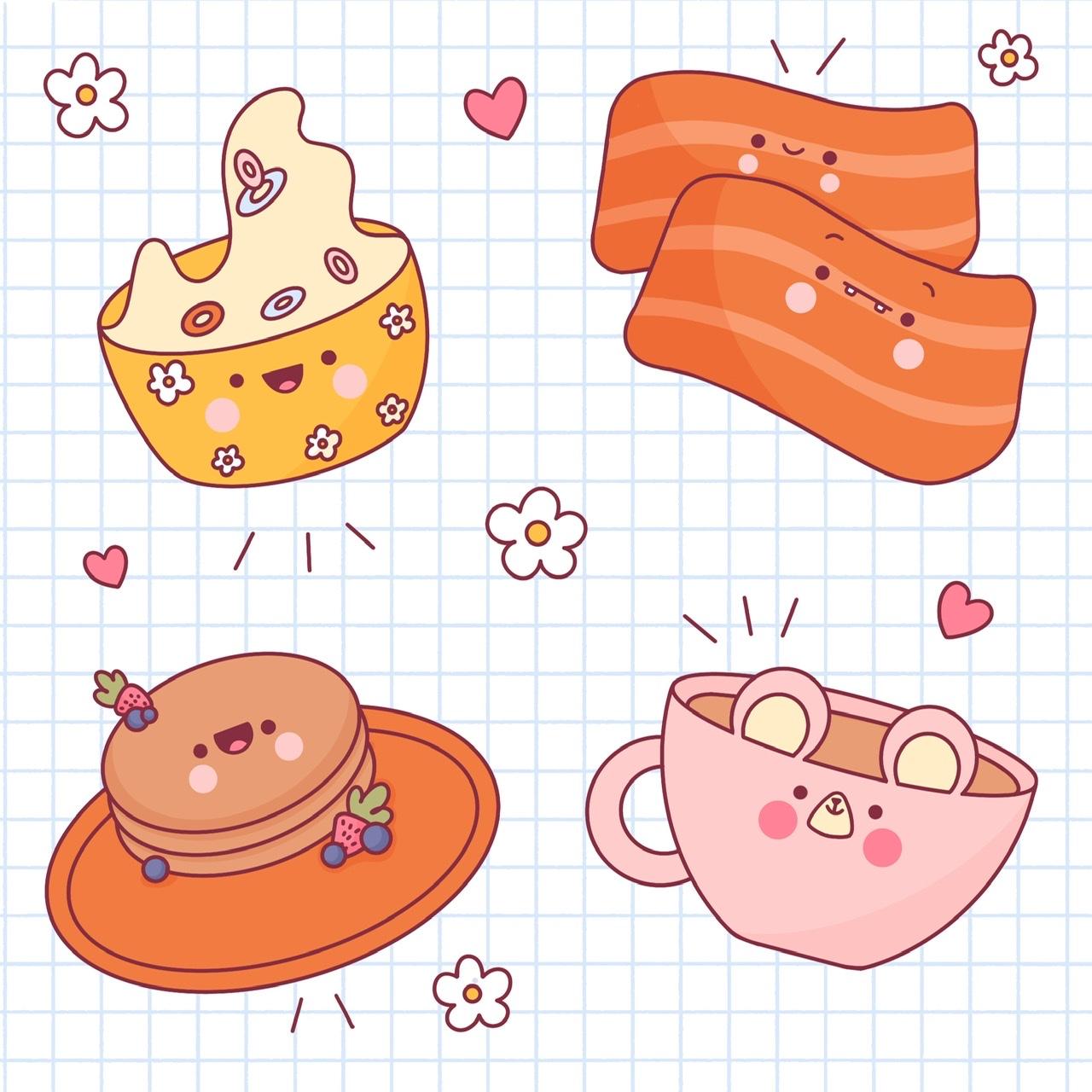Cute Breakfast Characters - image 1 - student project