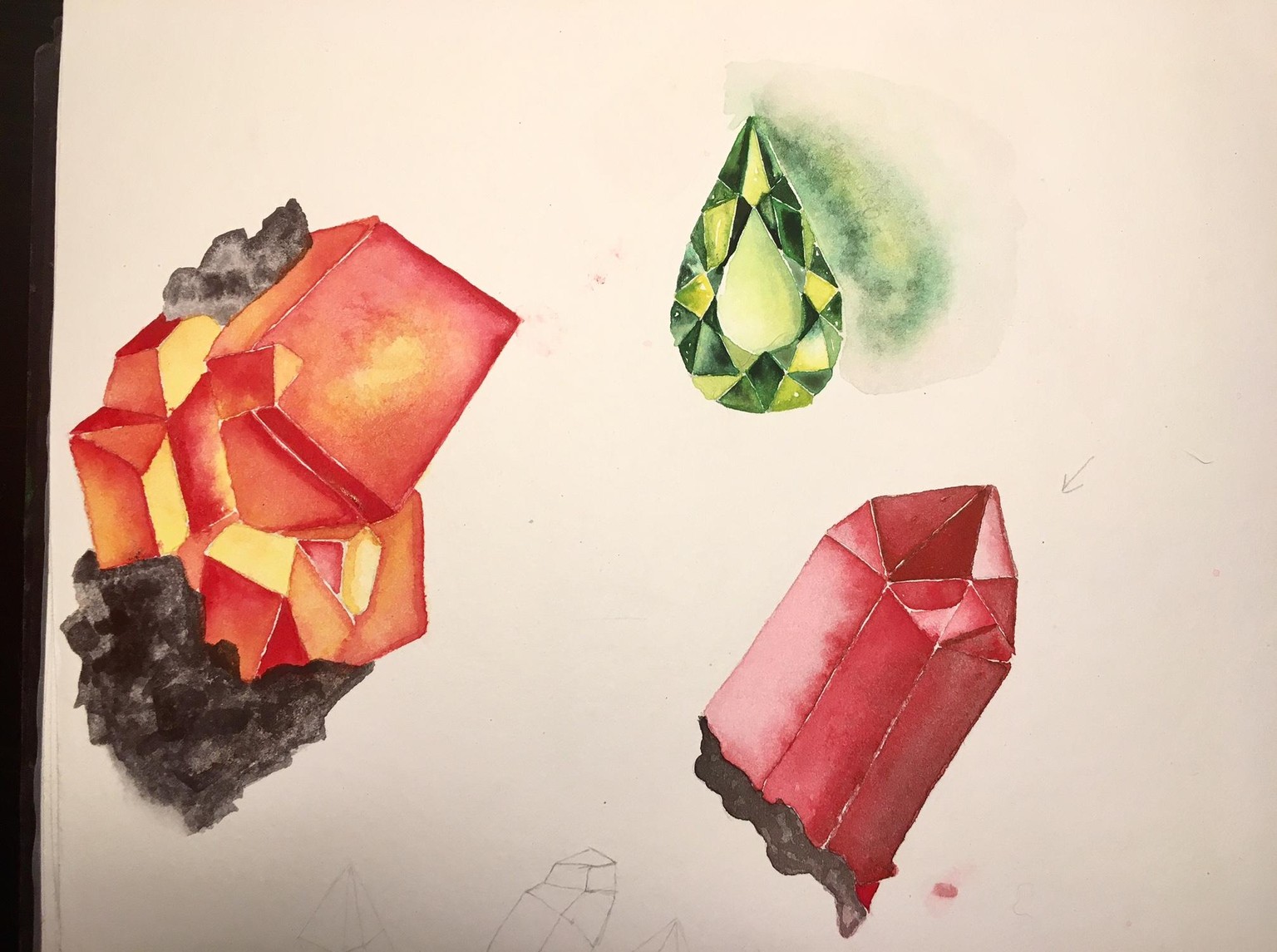 Watercolor Crystals - image 1 - student project