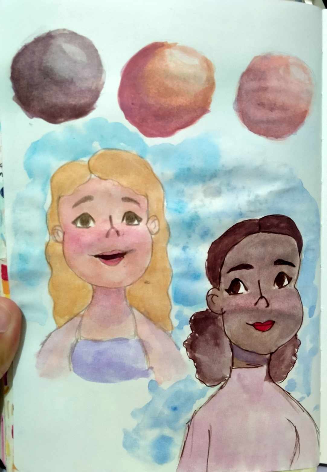 Watercolor Skin Tones Experiments - image 1 - student project
