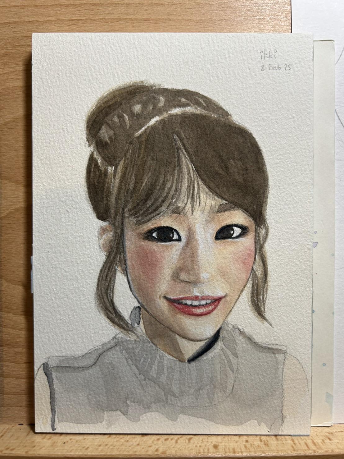 ikki's watercolor portrait - image 1 - student project