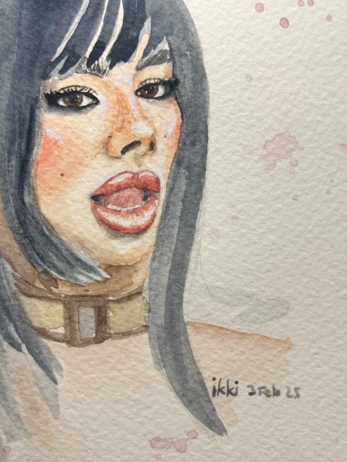 ikki's watercolor portrait - image 3 - student project