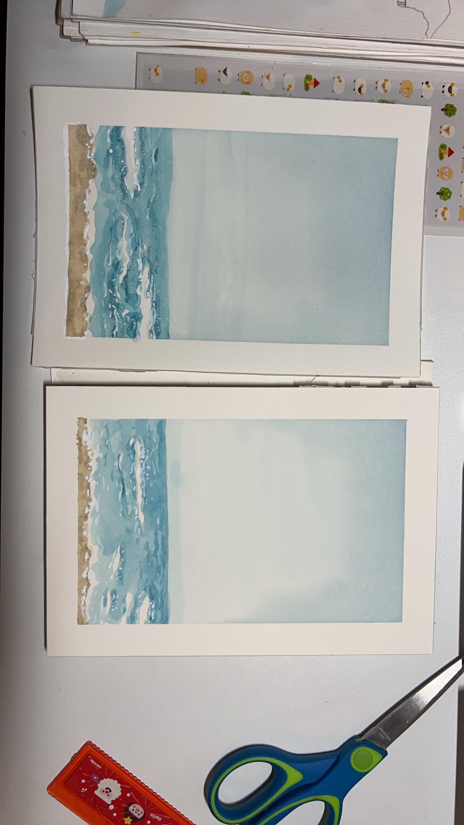 My first ocean paintings - image 2 - student project