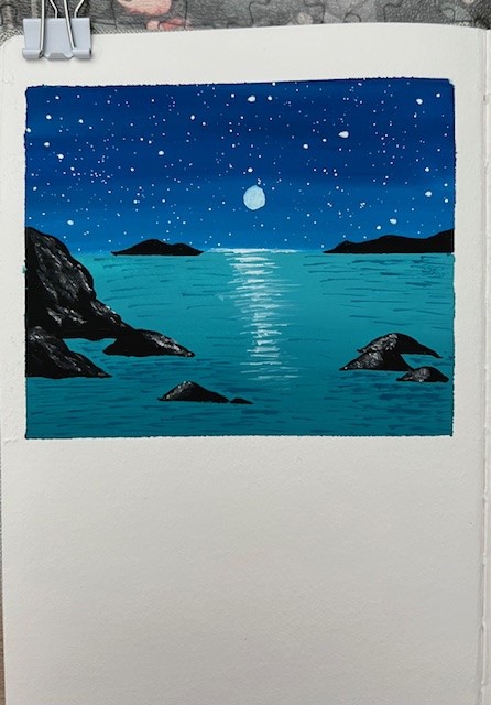 Glowing Beach Landscape - image 1 - student project