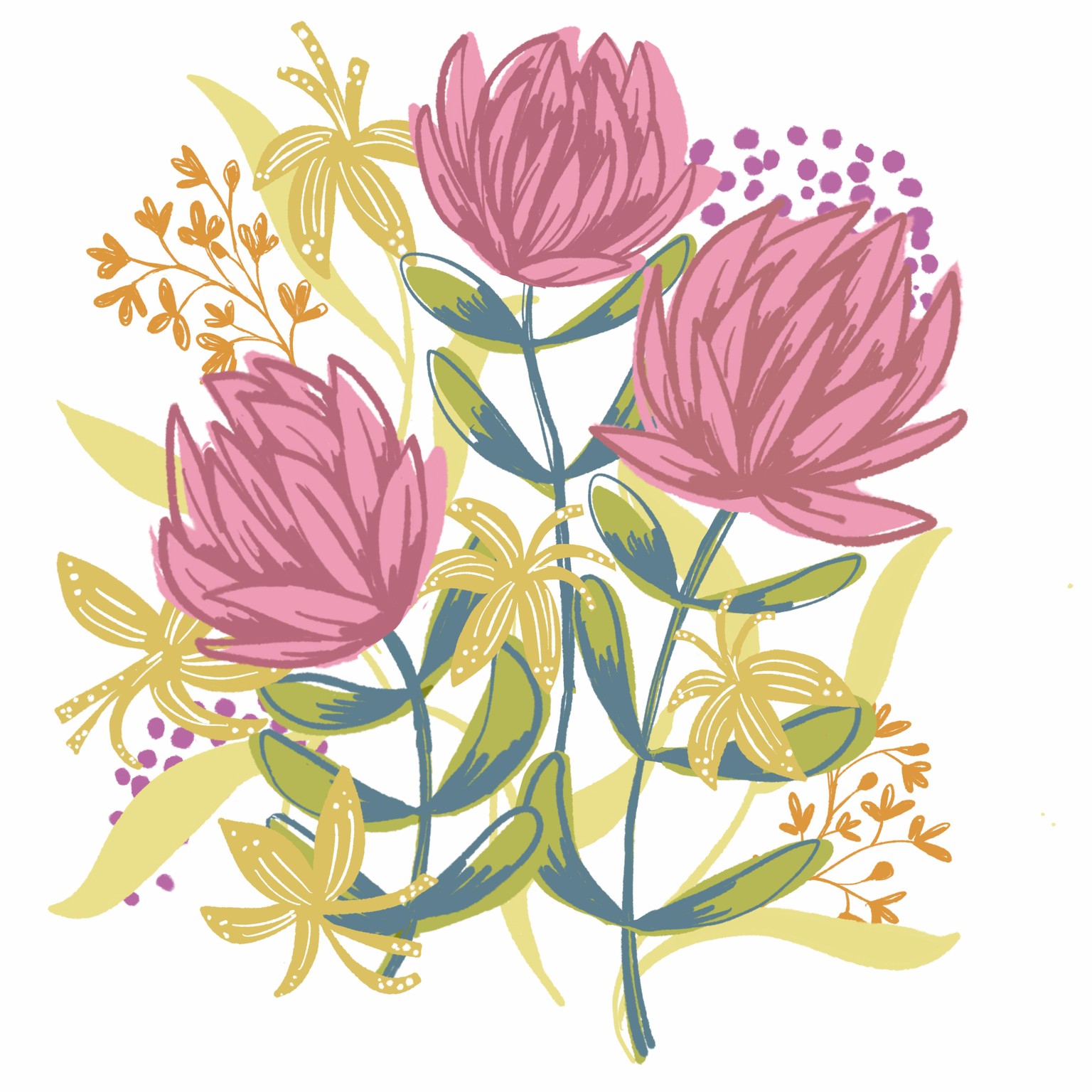 Protea Half Drop - image 2 - student project