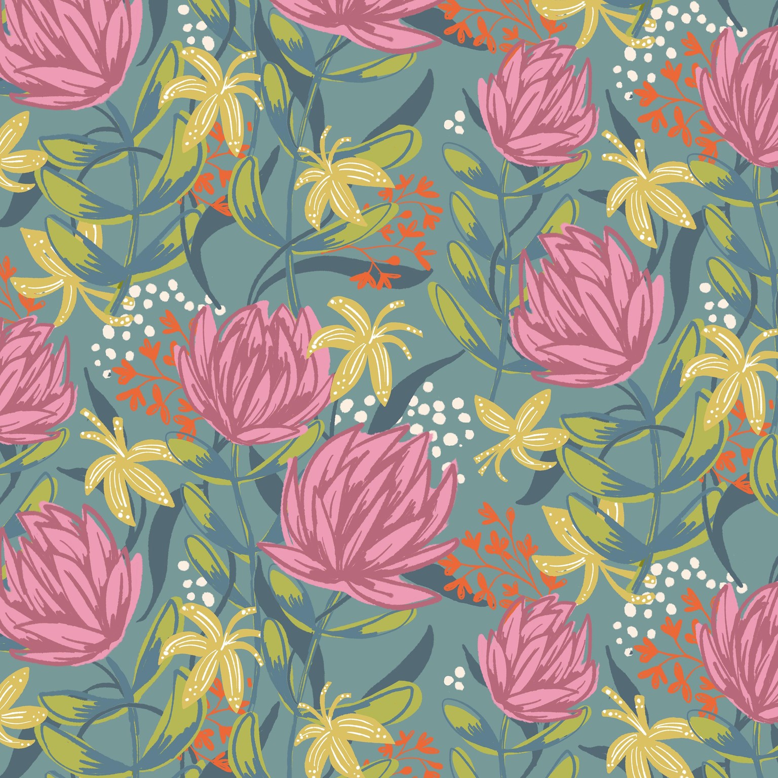 Protea Half Drop - image 1 - student project