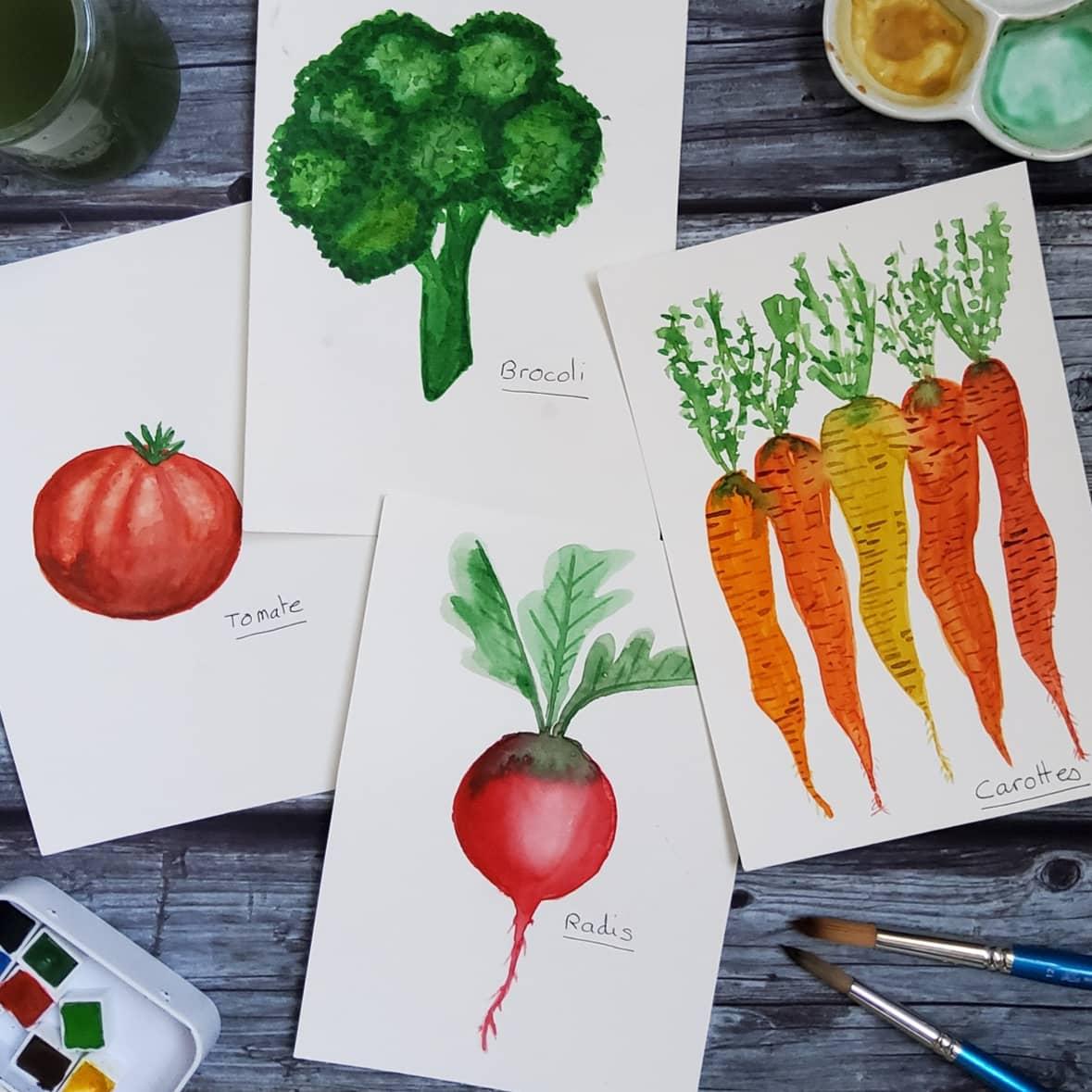 Je peins ... des légumes. - image 2 - student project