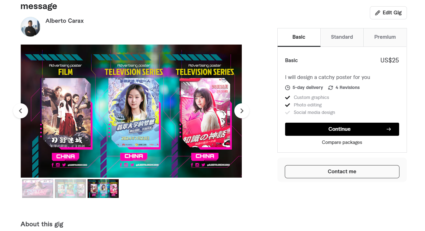Fiverr Profile - image 4 - student project
