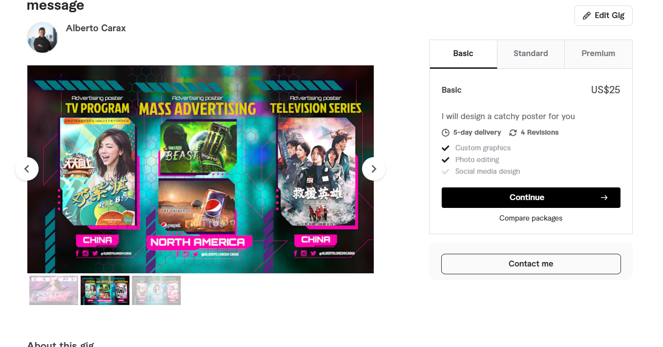 Fiverr Profile - image 3 - student project